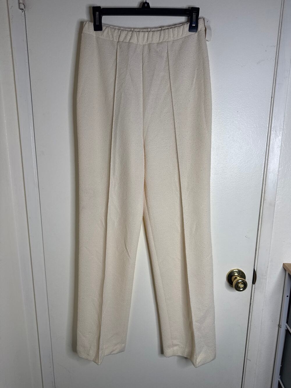 VTG Graff Californiawear Cream Pleated Straight Leg Pants Light Academia 70s